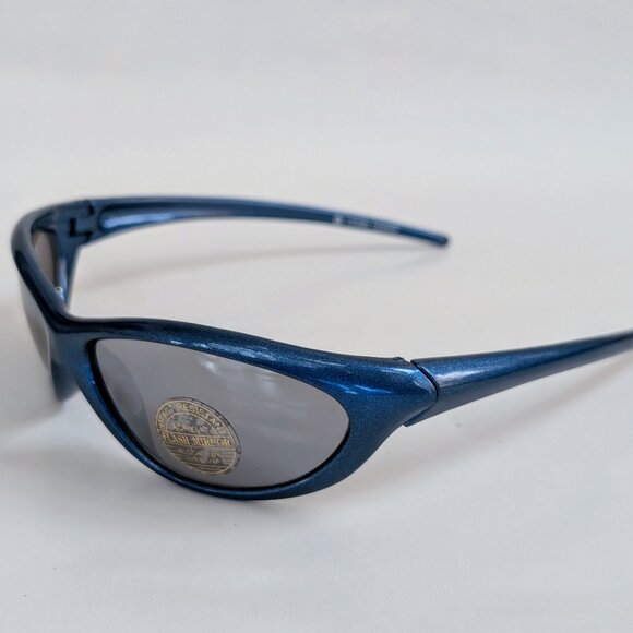 NWT Vintage 90's PC Rectangle Sporty Sunglasses (S. Blue) - Picture 3 of 5